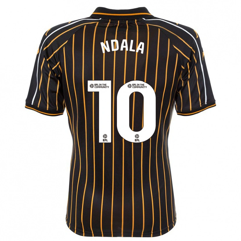 Danxen Donna Maglia Joel Ndala #10 Bianco Nero Kit Gara Away 2025/26 Maglietta