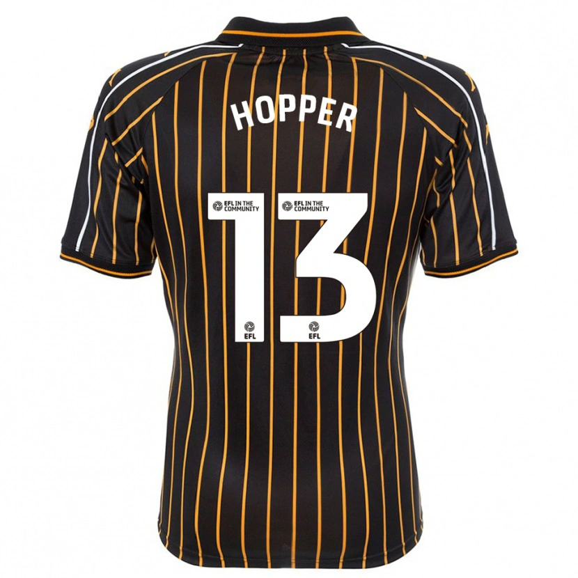 Danxen Donna Maglia Jake Hopper #13 Bianco Nero Kit Gara Away 2025/26 Maglietta