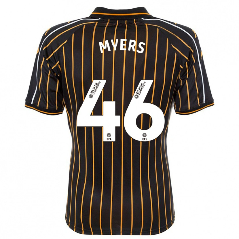 Danxen Donna Maglia Zane Myers #46 Bianco Nero Kit Gara Away 2025/26 Maglietta