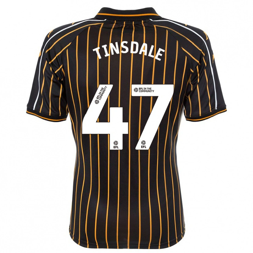 Danxen Donna Maglia Nathan Tinsdale #47 Bianco Nero Kit Gara Away 2025/26 Maglietta