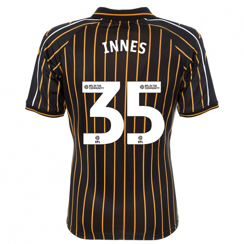 Danxen Donna Maglia Emma Innes #35 Bianco Nero Kit Gara Away 2025/26 Maglietta
