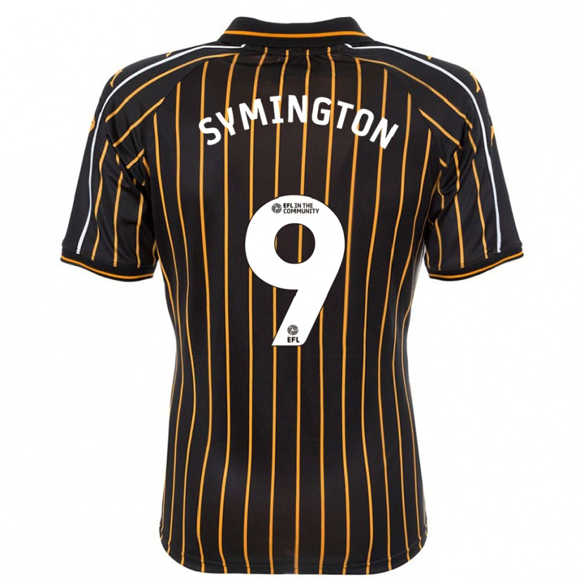 Danxen Donna Maglia Jo Symington #9 Bianco Nero Kit Gara Away 2025/26 Maglietta