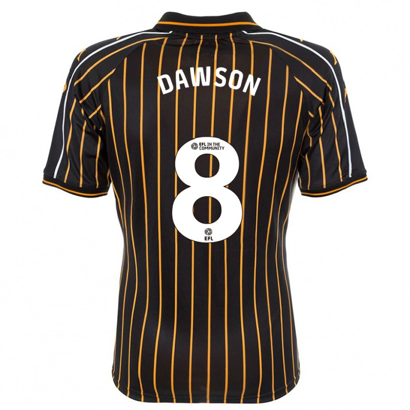 Danxen Donna Maglia Lucas Dawson #8 Bianco Nero Kit Gara Away 2025/26 Maglietta