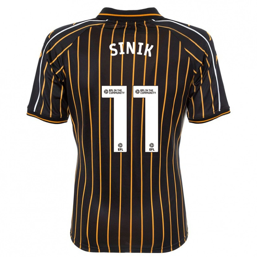 Danxen Donna Maglia Doğukan Sinik #11 Bianco Nero Kit Gara Away 2025/26 Maglietta