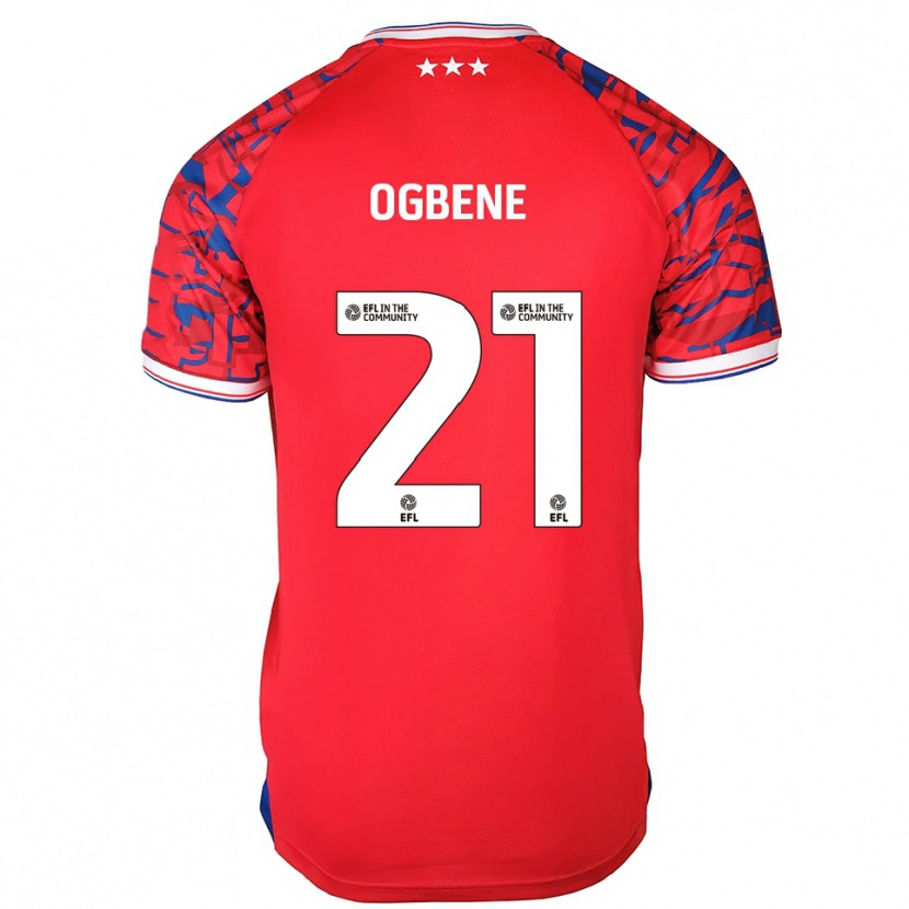 Danxen Donna Maglia Chiedozie Ogbene #21 Rosso Blu Kit Gara Away 2025/26 Maglietta