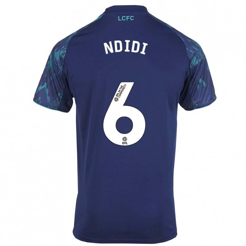 Danxen Donna Maglia Wilfred Ndidi #6 Blu Marino Verde Bianco Kit Gara Away 2025/26 Maglietta