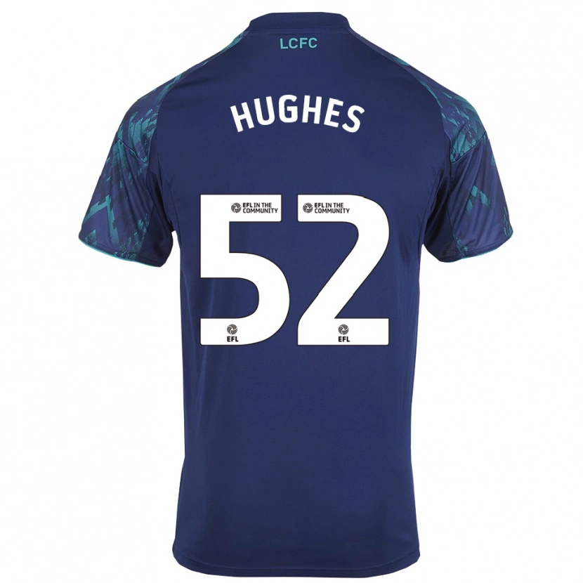 Danxen Donna Maglia Iestyn Hughes #52 Blu Marino Verde Bianco Kit Gara Away 2025/26 Maglietta