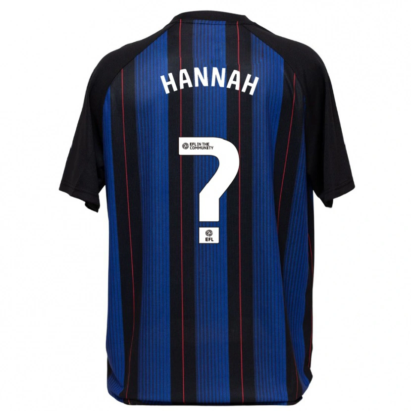 Danxen Donna Maglia Jack Hannah #0 Blu Nero Kit Gara Away 2025/26 Maglietta