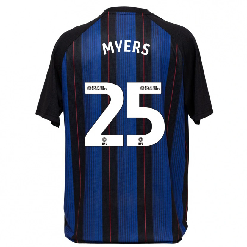 Danxen Donna Maglia Maddie Myers #25 Blu Nero Kit Gara Away 2025/26 Maglietta