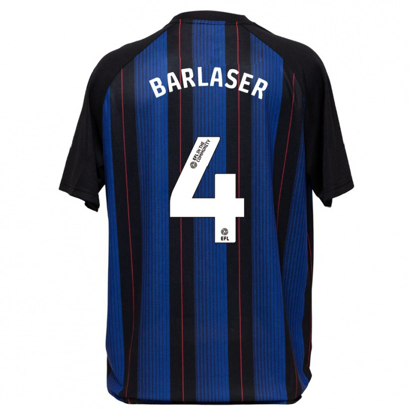 Danxen Donna Maglia Dan Barlaser #4 Blu Nero Kit Gara Away 2025/26 Maglietta