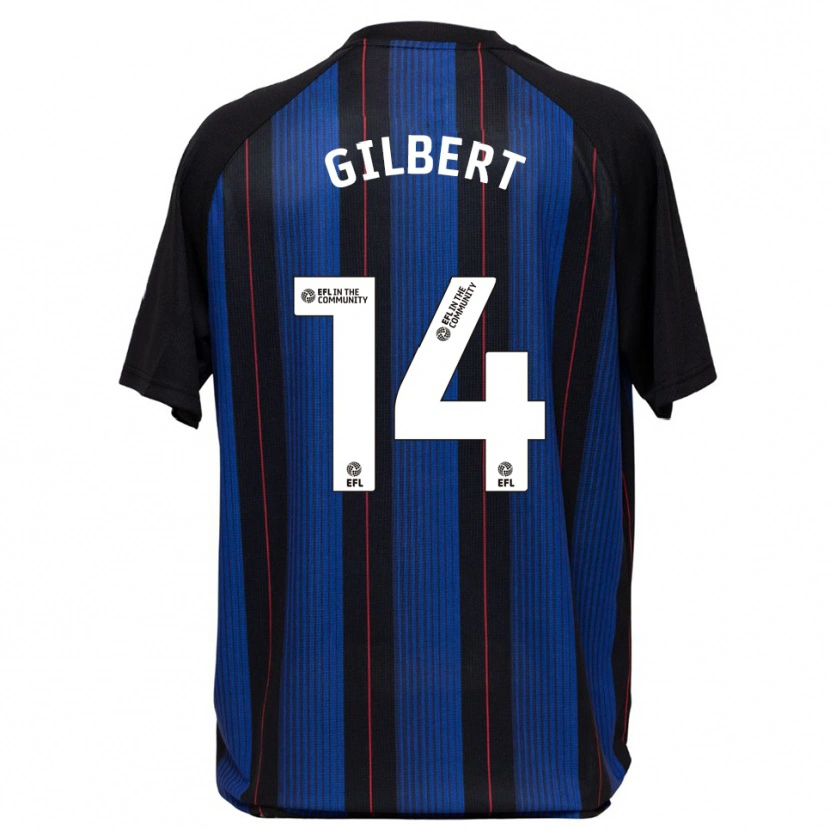 Danxen Donna Maglia Alex Gilbert #14 Blu Nero Kit Gara Away 2025/26 Maglietta