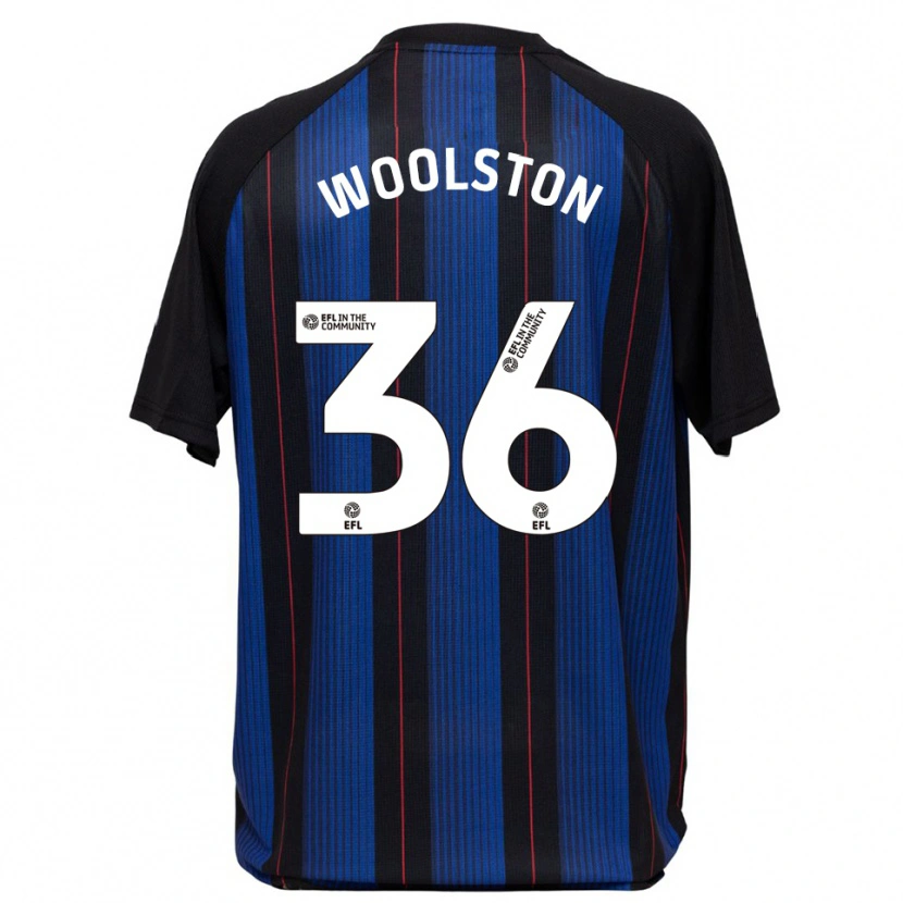 Danxen Donna Maglia Luke Woolston #36 Blu Nero Kit Gara Away 2025/26 Maglietta