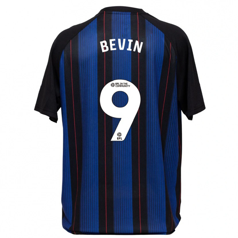 Danxen Donna Maglia Leandro Bevin #9 Blu Nero Kit Gara Away 2025/26 Maglietta
