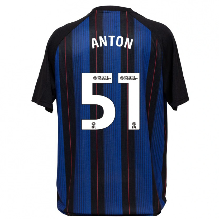 Danxen Donna Maglia Anton Palmer #51 Blu Nero Kit Gara Away 2025/26 Maglietta