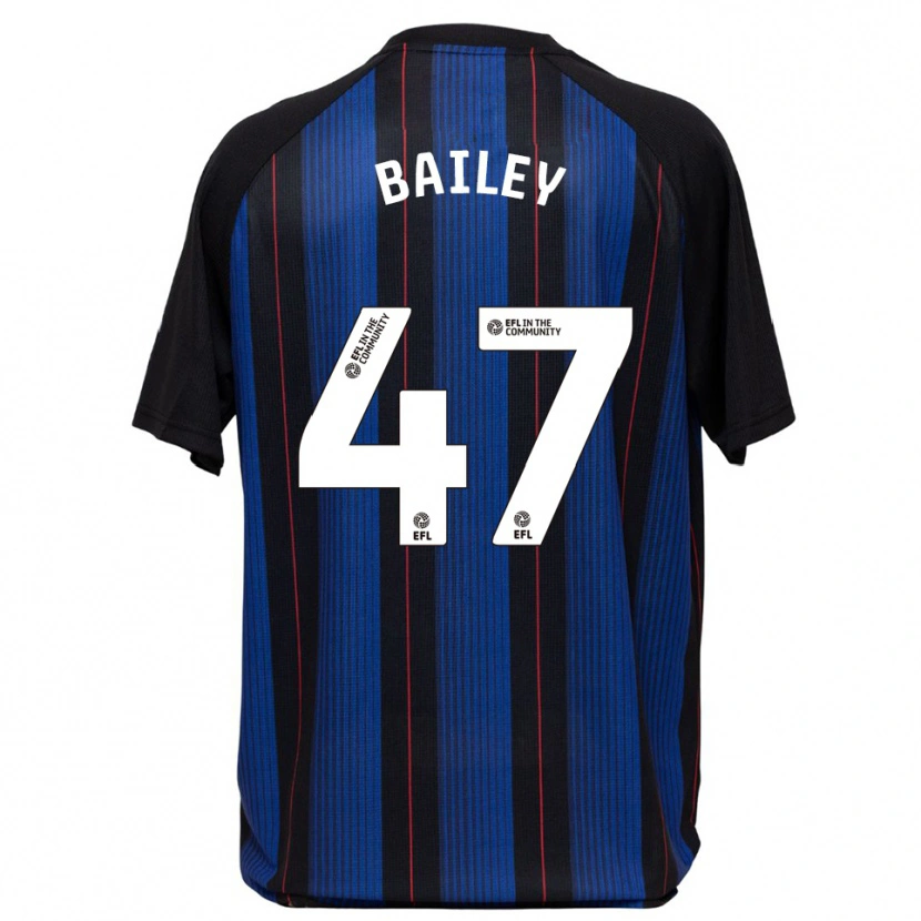 Danxen Donna Maglia Bailey Palmer #47 Blu Nero Kit Gara Away 2025/26 Maglietta