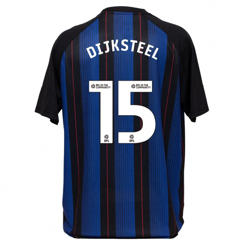 Danxen Donna Maglia Anfernee Dijksteel #15 Blu Nero Kit Gara Away 2025/26 Maglietta
