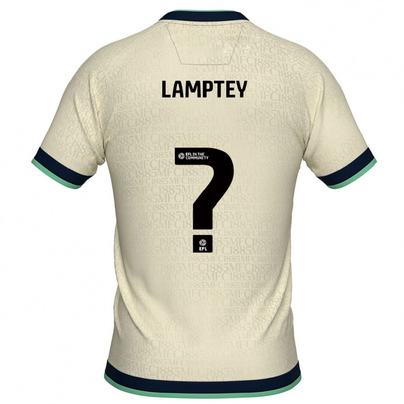 Danxen Donna Maglia Rafiq Lamptey #0 Champagne Blu Marino Kit Gara Away 2025/26 Maglietta