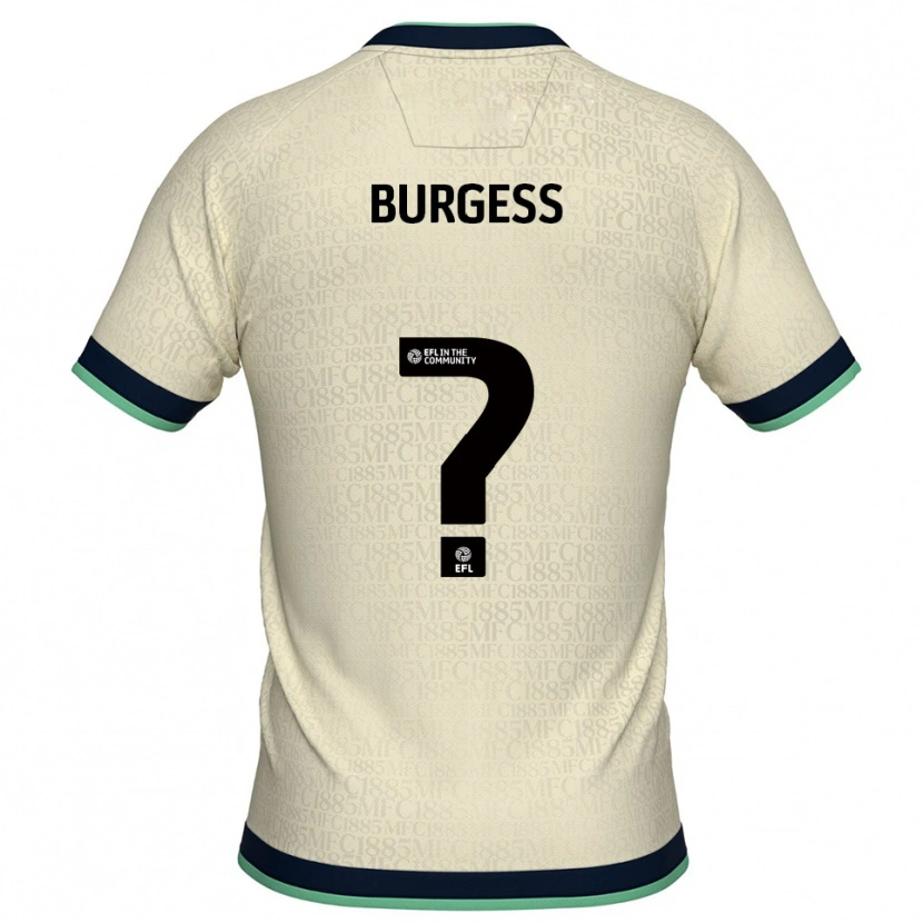 Danxen Donna Maglia Billy Burgess #0 Champagne Blu Marino Kit Gara Away 2025/26 Maglietta