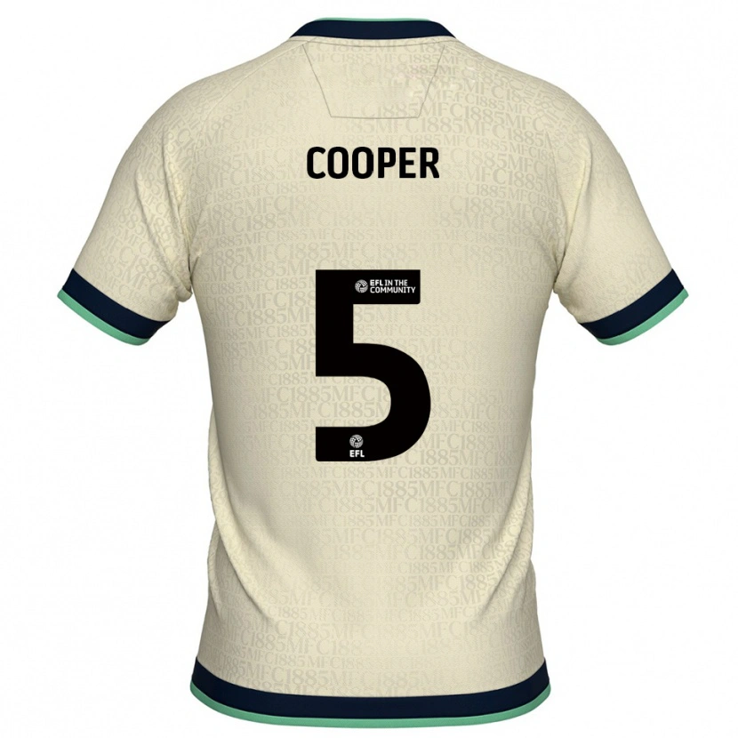 Danxen Donna Maglia Jake Cooper #5 Champagne Blu Marino Kit Gara Away 2025/26 Maglietta