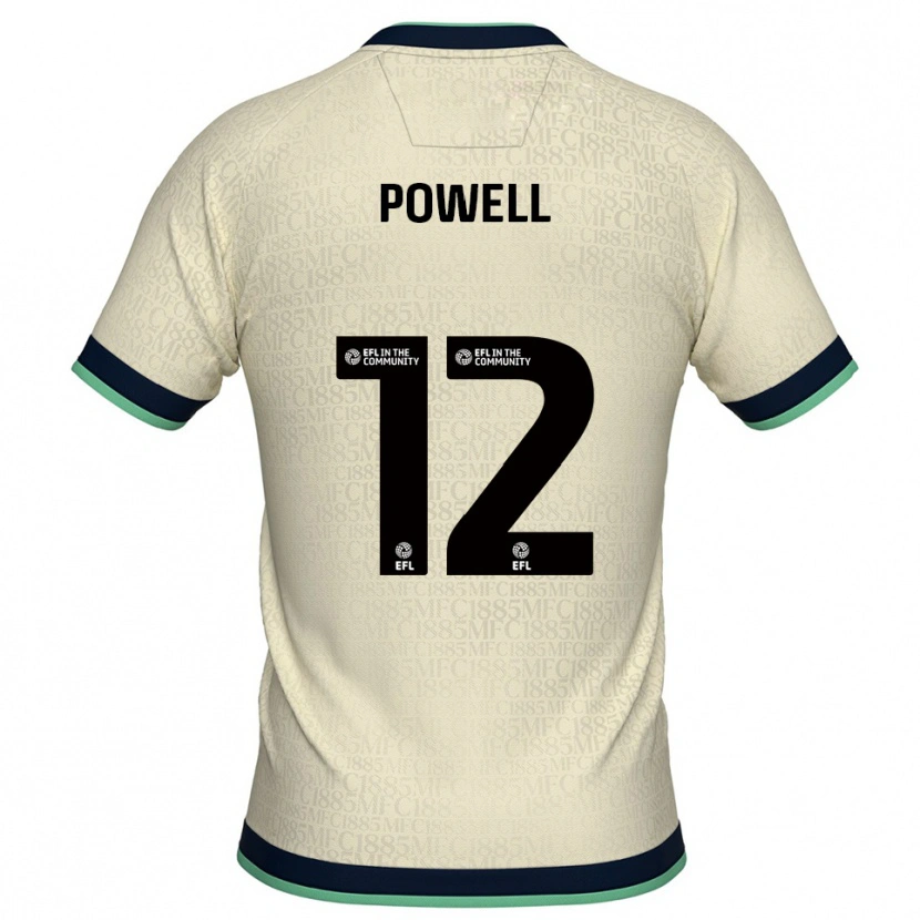 Danxen Donna Maglia Beth Powell #12 Champagne Blu Marino Kit Gara Away 2025/26 Maglietta