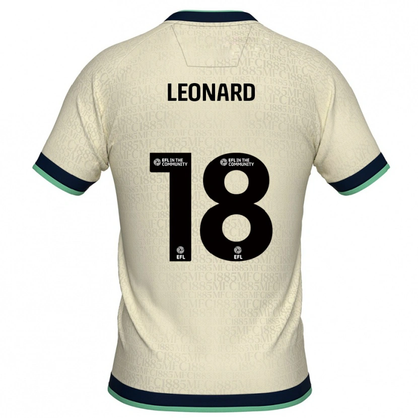 Danxen Donna Maglia Ryan Leonard #18 Champagne Blu Marino Kit Gara Away 2025/26 Maglietta