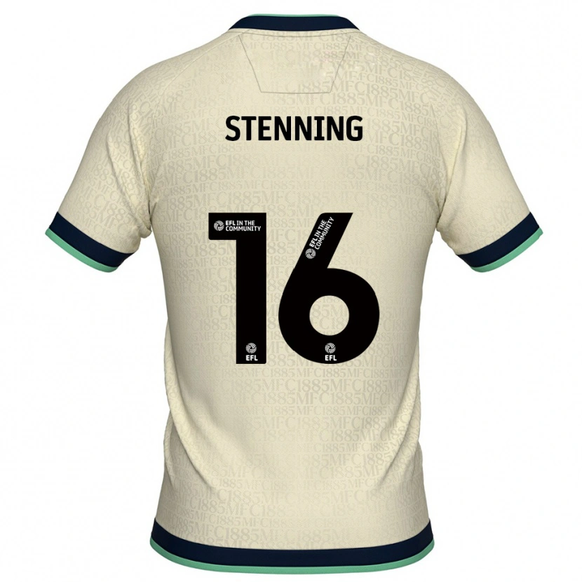 Danxen Donna Maglia Ellie Stenning #16 Champagne Blu Marino Kit Gara Away 2025/26 Maglietta