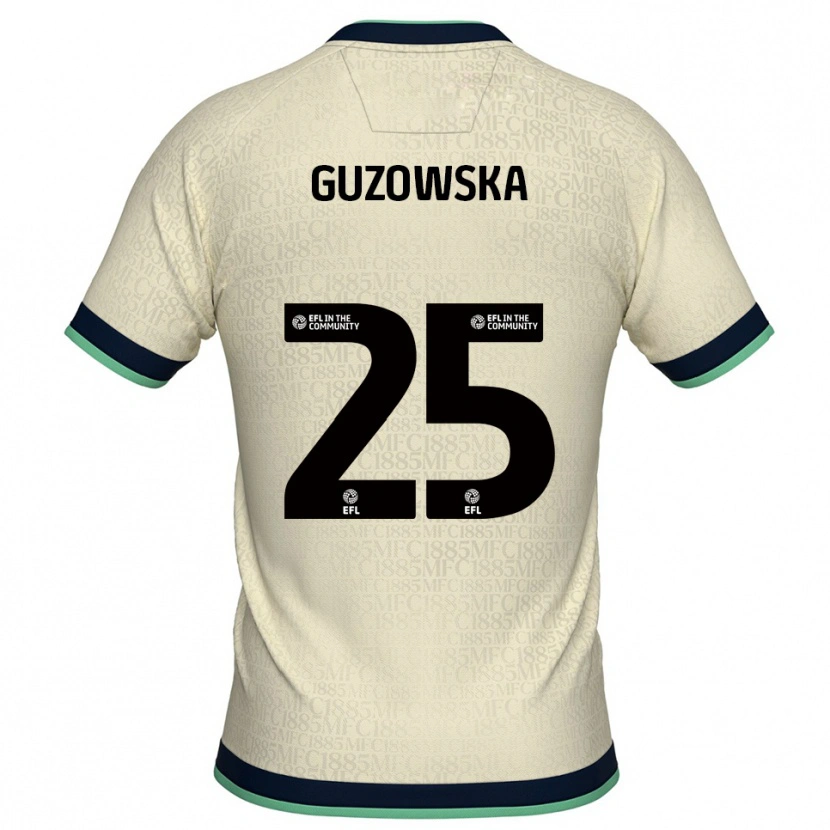 Danxen Donna Maglia Sara Guzowska #25 Champagne Blu Marino Kit Gara Away 2025/26 Maglietta