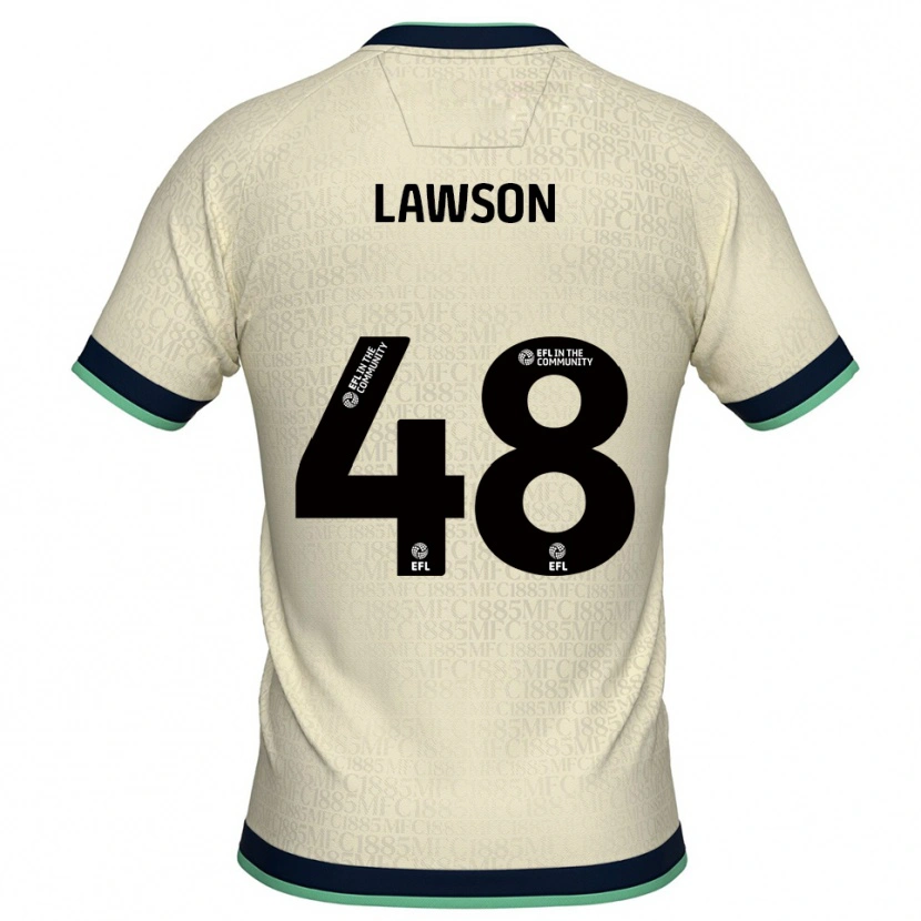 Danxen Donna Maglia Sha'mar Lawson #48 Champagne Blu Marino Kit Gara Away 2025/26 Maglietta