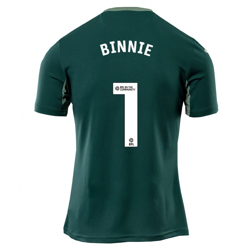 Danxen Donna Maglia Ethan Binnie #1 Verde Bianco Viola Kit Gara Away 2025/26 Maglietta
