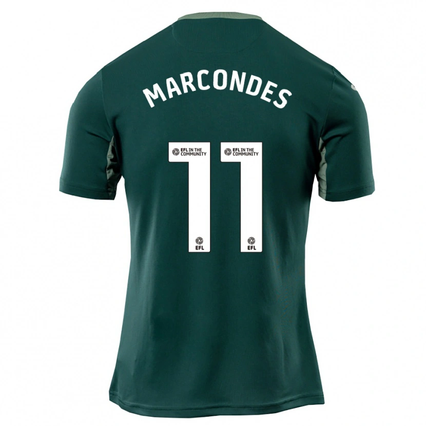 Danxen Donna Maglia Emiliano Marcondes #11 Verde Bianco Viola Kit Gara Away 2025/26 Maglietta