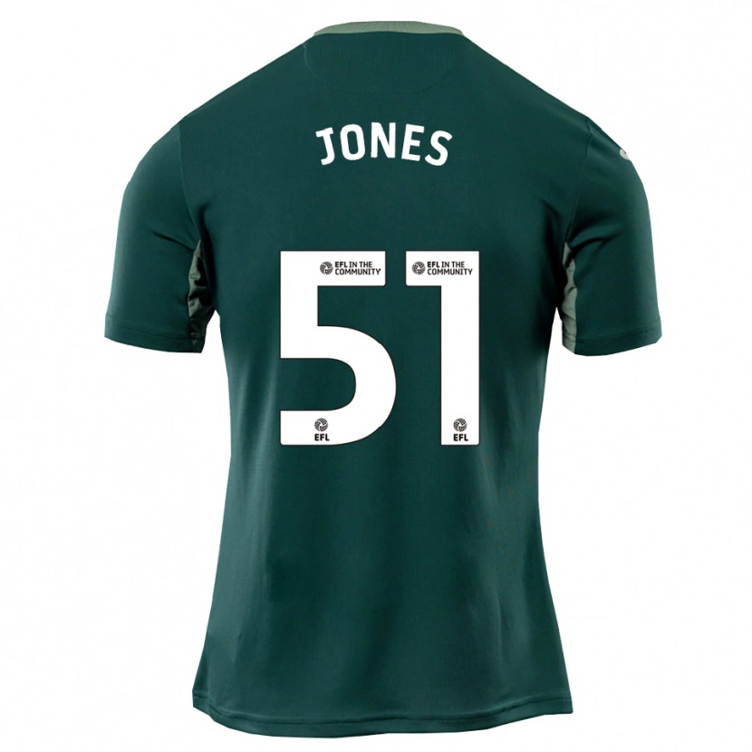 Danxen Donna Maglia Dylan Jones #51 Verde Bianco Viola Kit Gara Away 2025/26 Maglietta