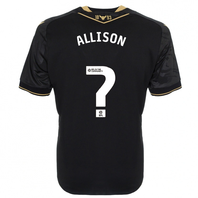 Danxen Donna Maglia Lauren Allison #0 Nero Oro Kit Gara Away 2025/26 Maglietta