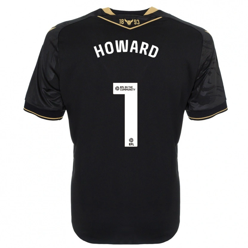 Danxen Donna Maglia Beth Howard #1 Nero Oro Kit Gara Away 2025/26 Maglietta