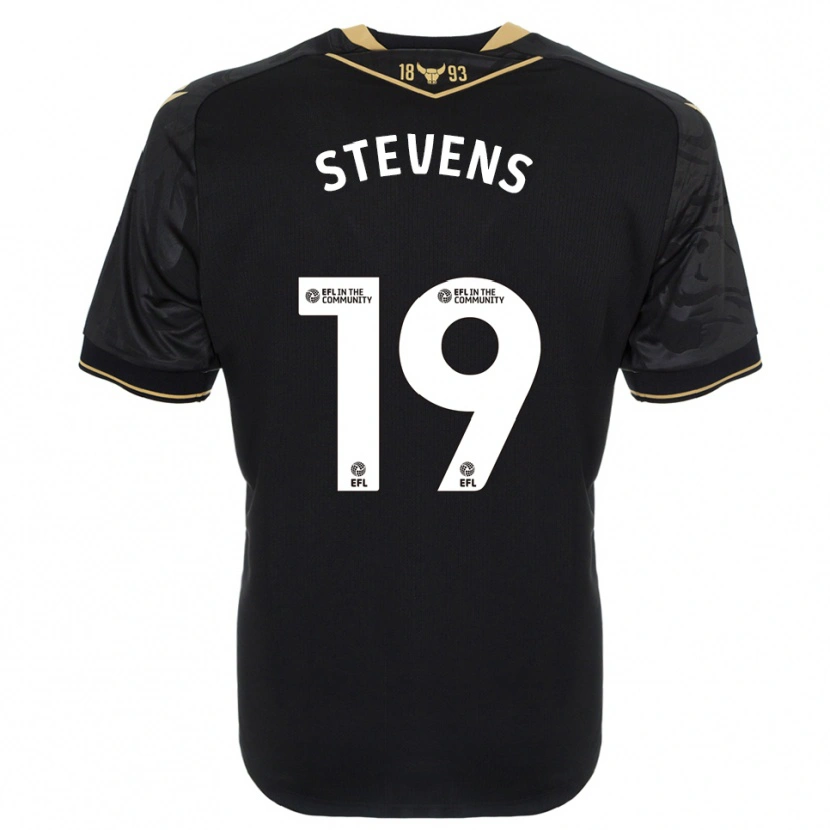Danxen Donna Maglia Lily Stevens #19 Nero Oro Kit Gara Away 2025/26 Maglietta