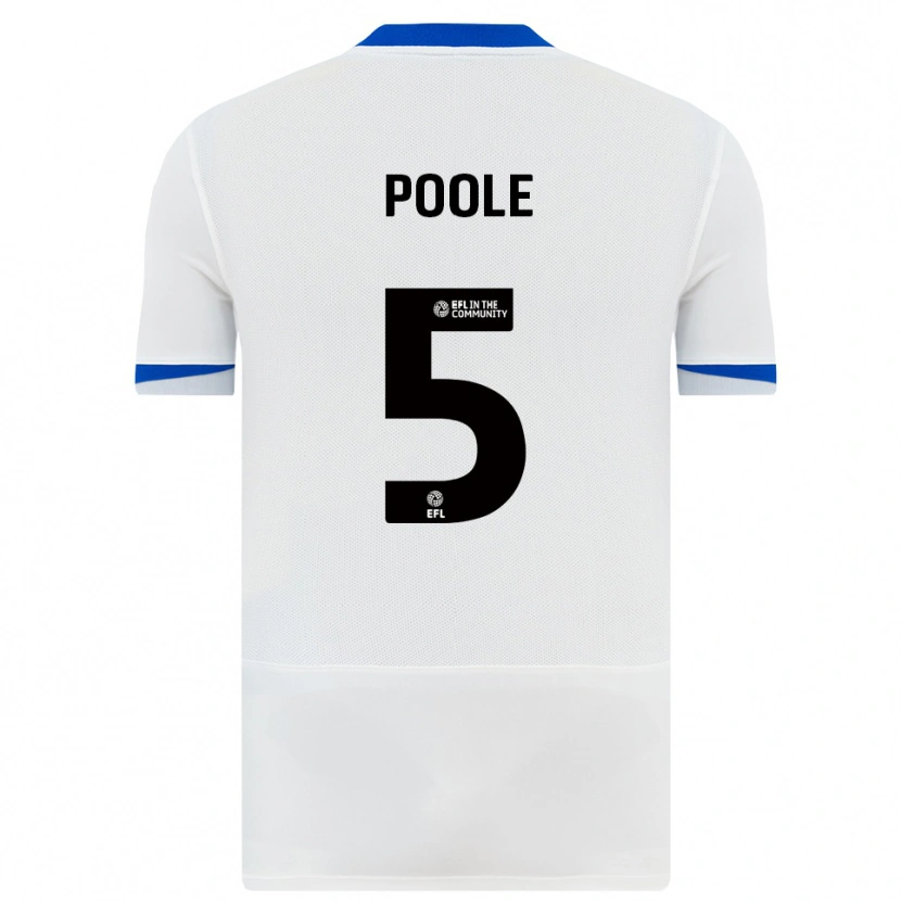 Danxen Donna Maglia Regan Poole #5 Bianco Nero Kit Gara Away 2025/26 Maglietta