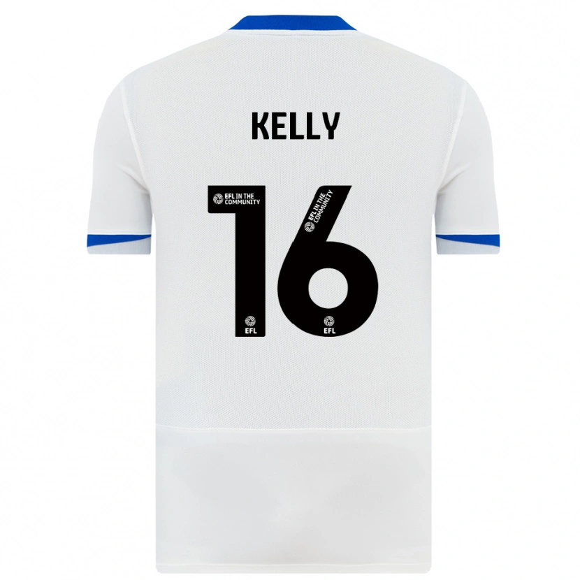 Danxen Donna Maglia Liam Kelly #16 Bianco Nero Kit Gara Away 2025/26 Maglietta