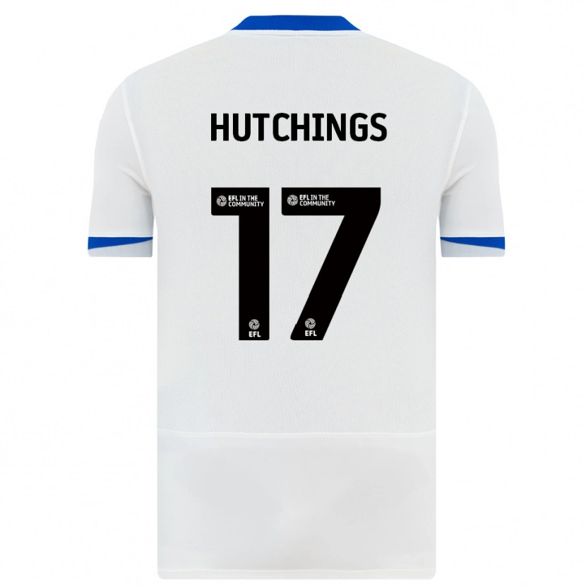 Danxen Donna Maglia Annie Hutchings #17 Bianco Nero Kit Gara Away 2025/26 Maglietta