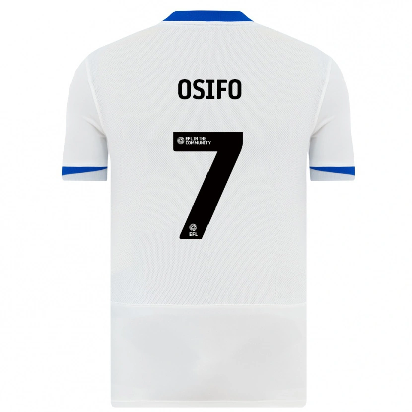 Danxen Donna Maglia Jermaine Osifo #7 Bianco Nero Kit Gara Away 2025/26 Maglietta
