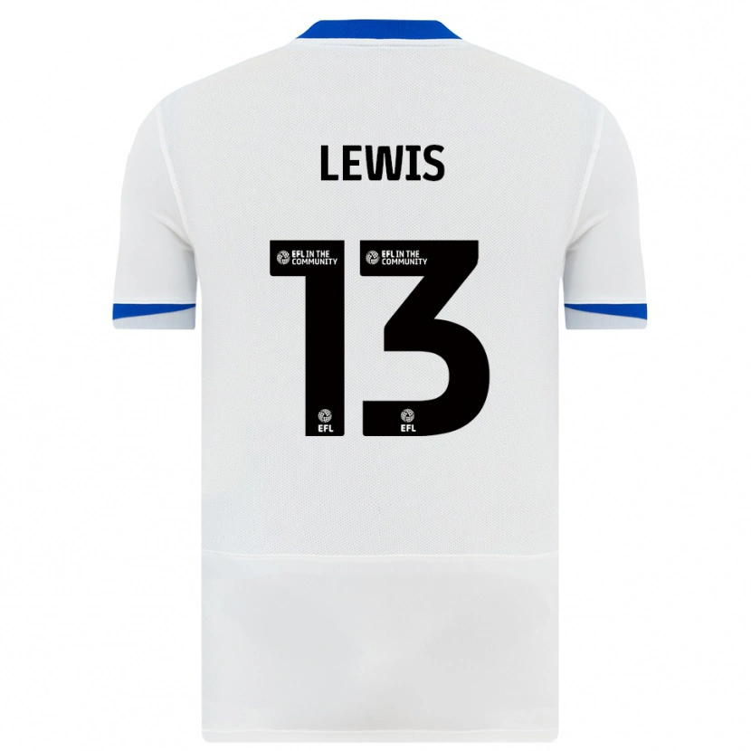 Danxen Donna Maglia Karl Lewis #13 Bianco Nero Kit Gara Away 2025/26 Maglietta