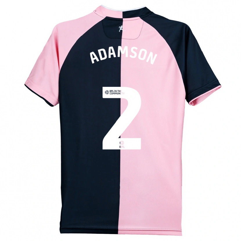 Danxen Donna Maglia Kealey Adamson #2 Rosa Nero Kit Gara Away 2025/26 Maglietta