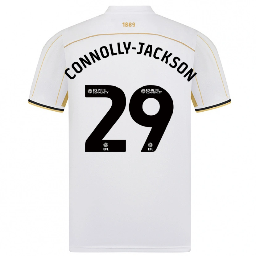 Danxen Donna Maglia Fallon Connolly-Jackson #29 Bianco Oro Kit Gara Away 2025/26 Maglietta