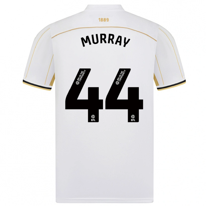 Danxen Donna Maglia Satara Murray #44 Bianco Oro Kit Gara Away 2025/26 Maglietta