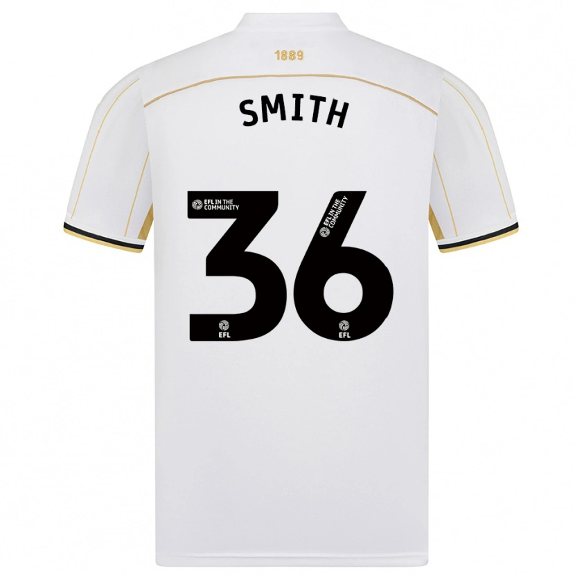 Danxen Donna Maglia Joshua Smith #36 Bianco Oro Kit Gara Away 2025/26 Maglietta