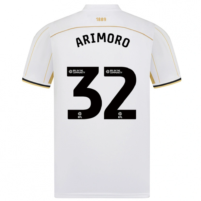 Danxen Donna Maglia Juliet Khinde Adebowale-Arimoro #32 Bianco Oro Kit Gara Away 2025/26 Maglietta