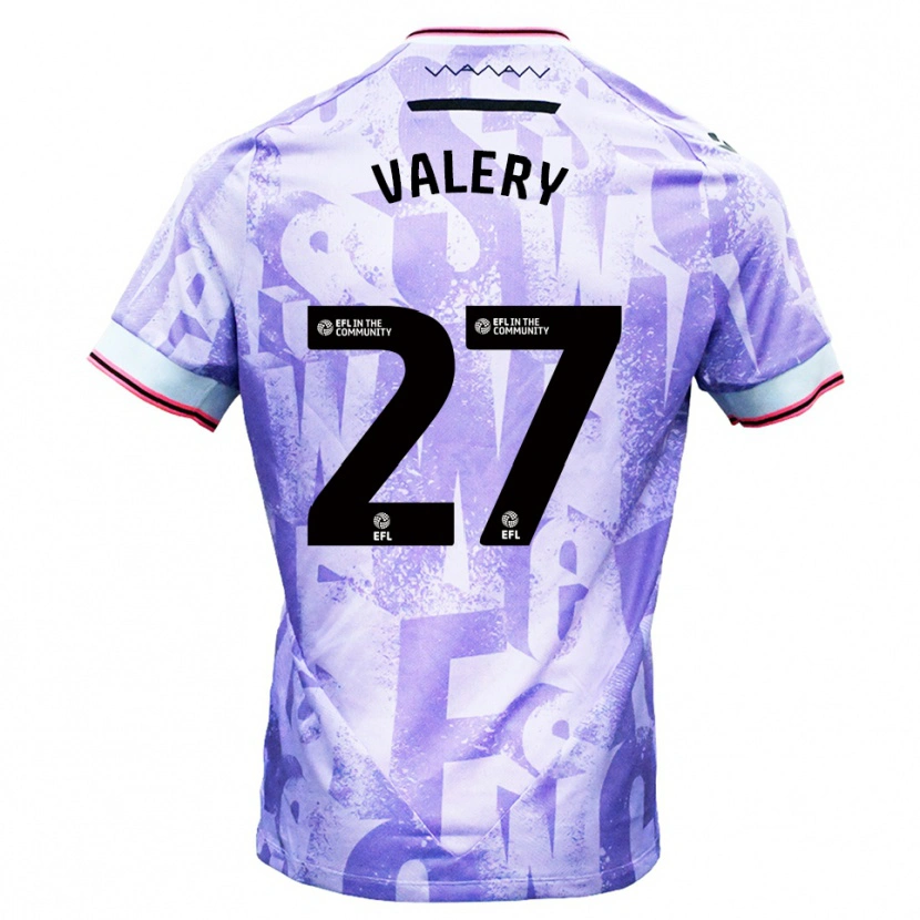Danxen Donna Maglia Yan Valery #27 Lilla Bianco Kit Gara Away 2025/26 Maglietta