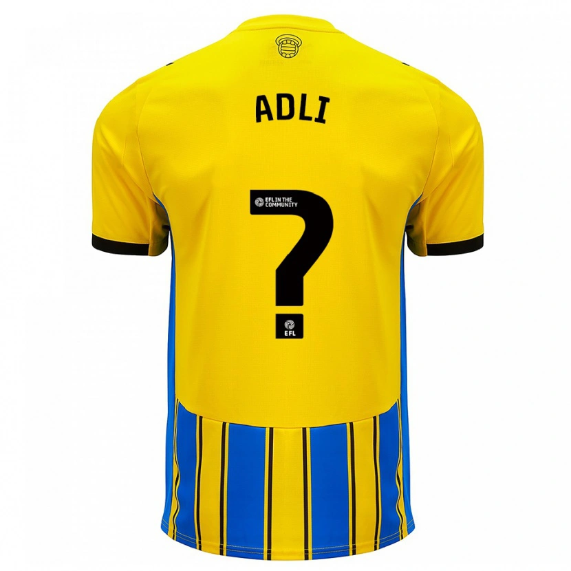 Danxen Donna Maglia Mohamed Adli #0 Blu Giallo Kit Gara Away 2025/26 Maglietta