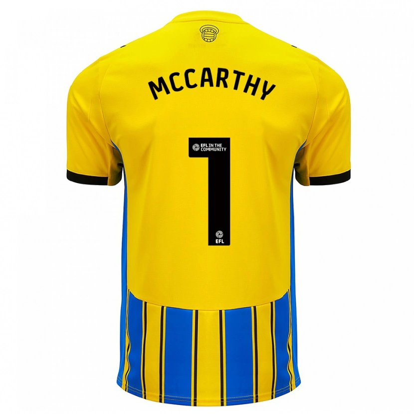 Danxen Donna Maglia Alex Mccarthy #1 Blu Giallo Kit Gara Away 2025/26 Maglietta