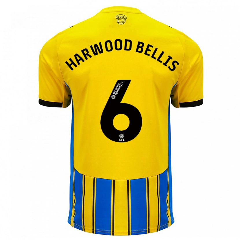 Danxen Donna Maglia Taylor Harwood-Bellis #6 Blu Giallo Kit Gara Away 2025/26 Maglietta