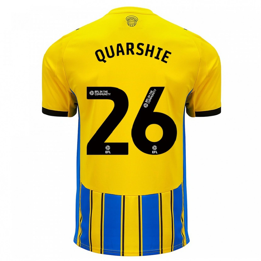 Danxen Donna Maglia Joshua Quarshie #26 Blu Giallo Kit Gara Away 2025/26 Maglietta
