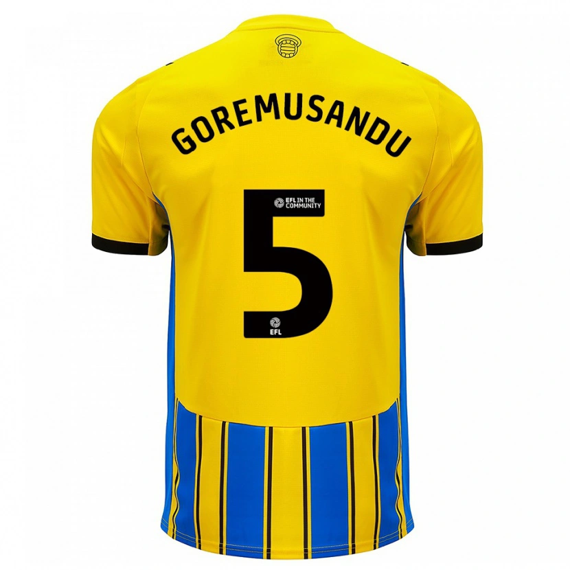 Danxen Donna Maglia Tino Goremusandu #5 Blu Giallo Kit Gara Away 2025/26 Maglietta